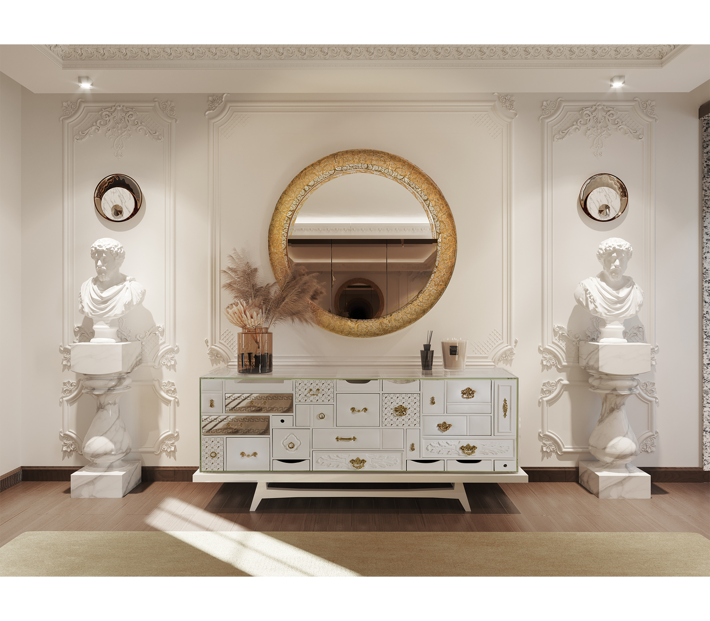 Italian Light Luxury Handmade Ring Mirror