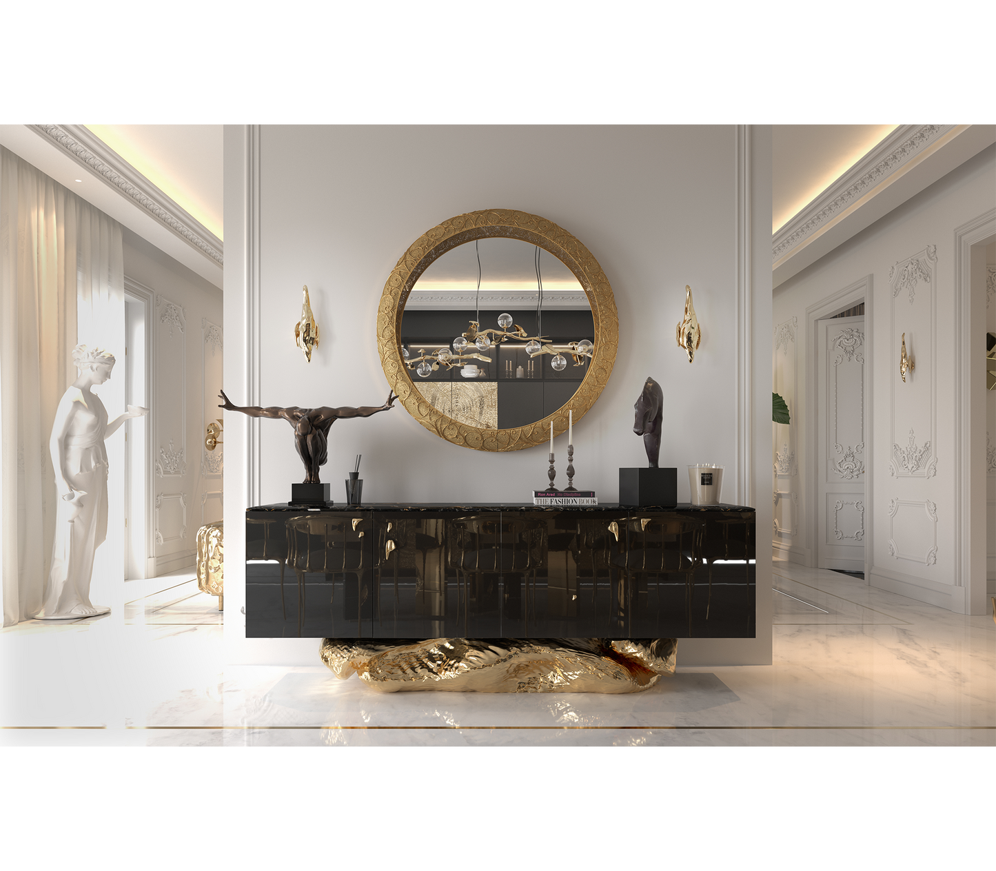 Italian Light Luxury Handmade Ring Mirror
