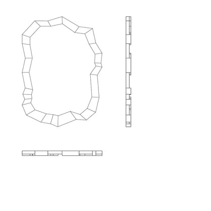 Italian Light Luxury Taccato Mirror