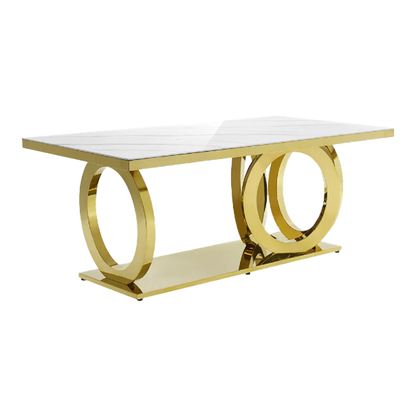 Jazz White Marble Dining Table