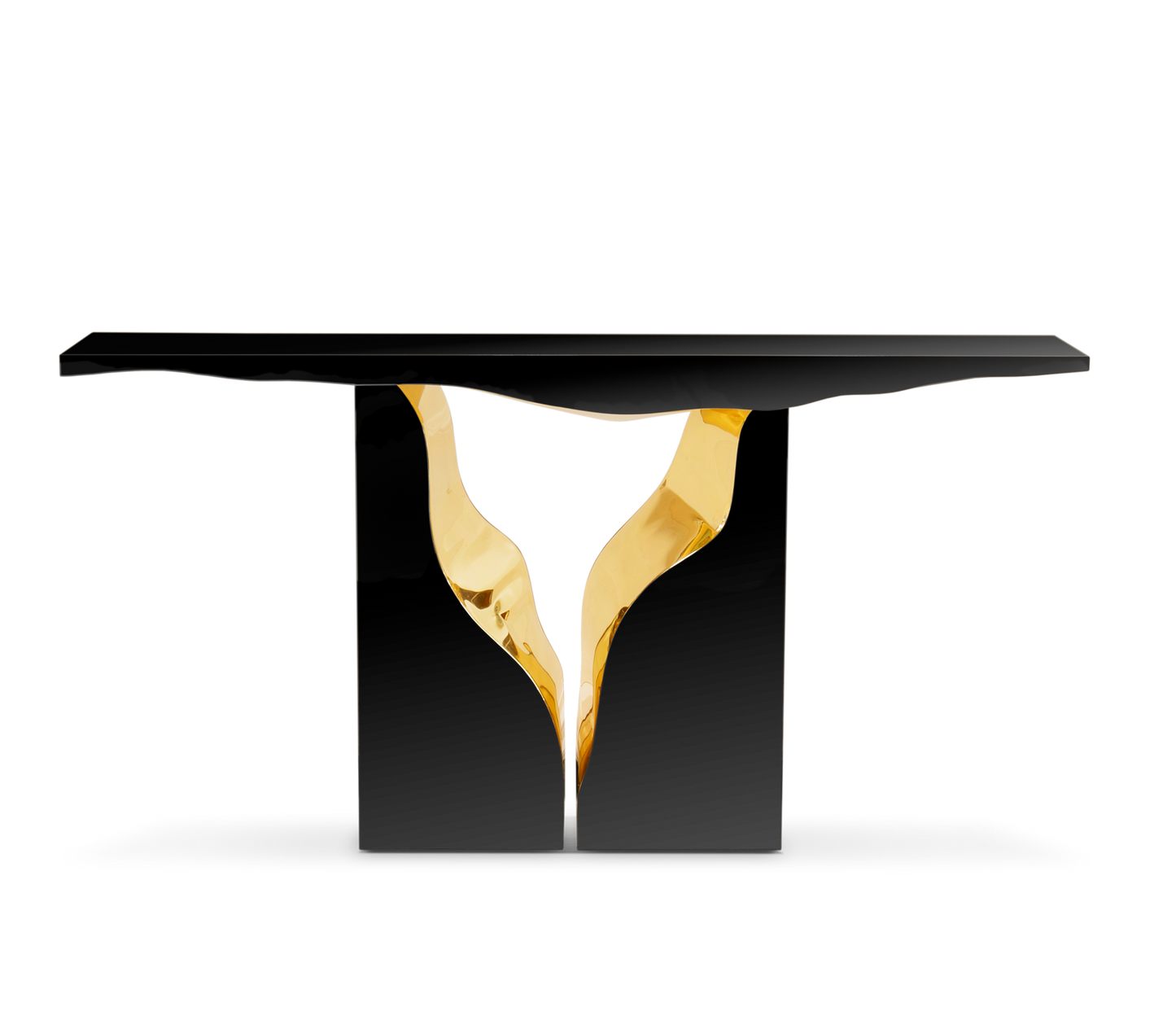 Lapiaz Console Table Luxury Black and Gold