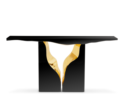 Lapiaz Console Table Luxury Black and Gold