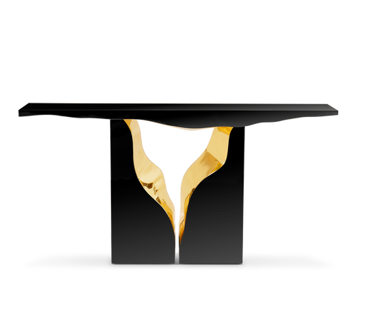 Lapiaz Console Table Luxury Black and Gold