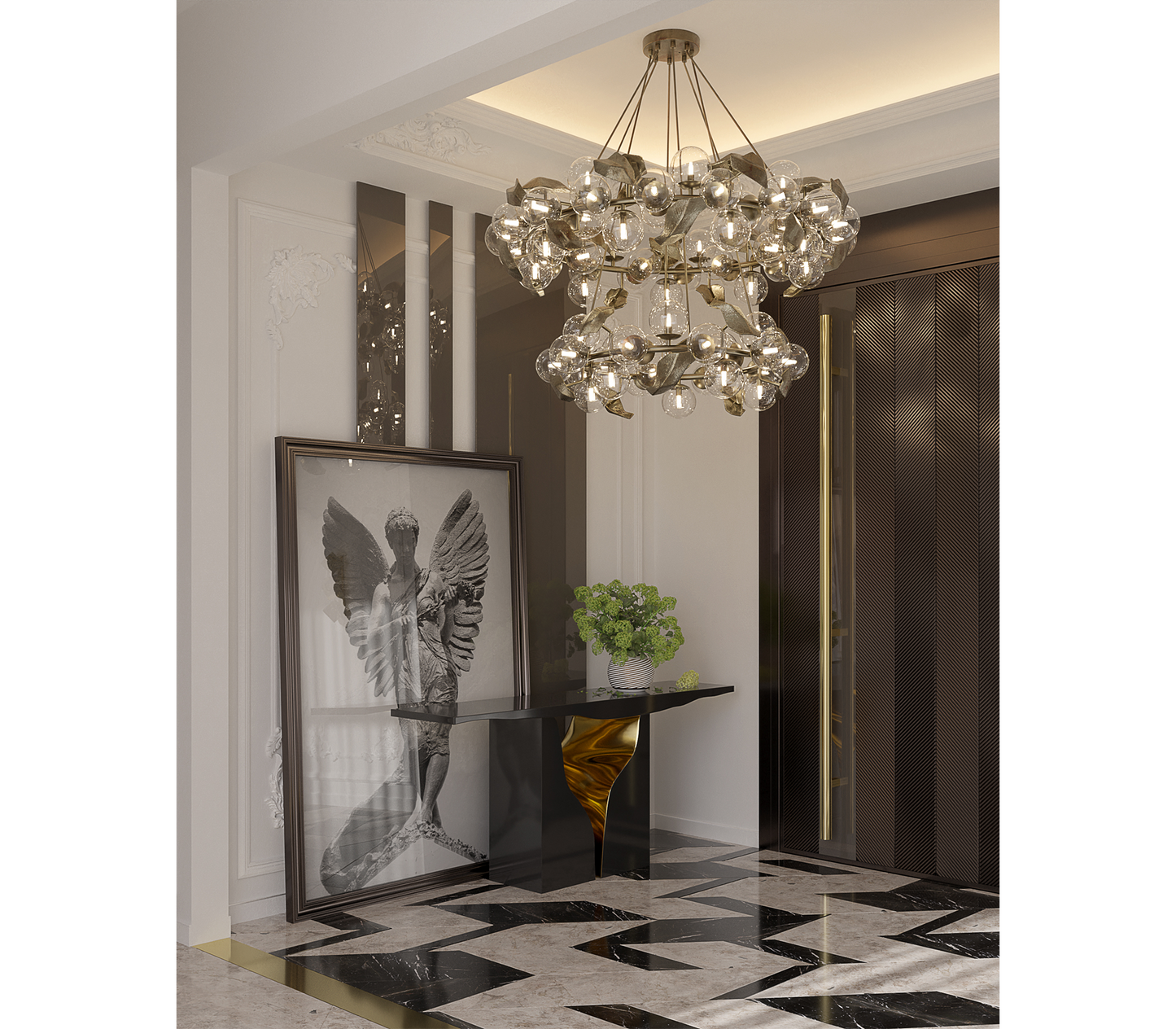 Lapiaz Console Table Luxury Black and Gold