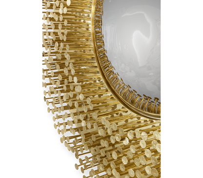 Legend-Inspired Brass Wall Mirror