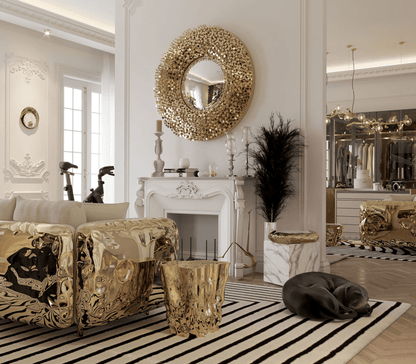 Legend-Inspired Brass Wall Mirror