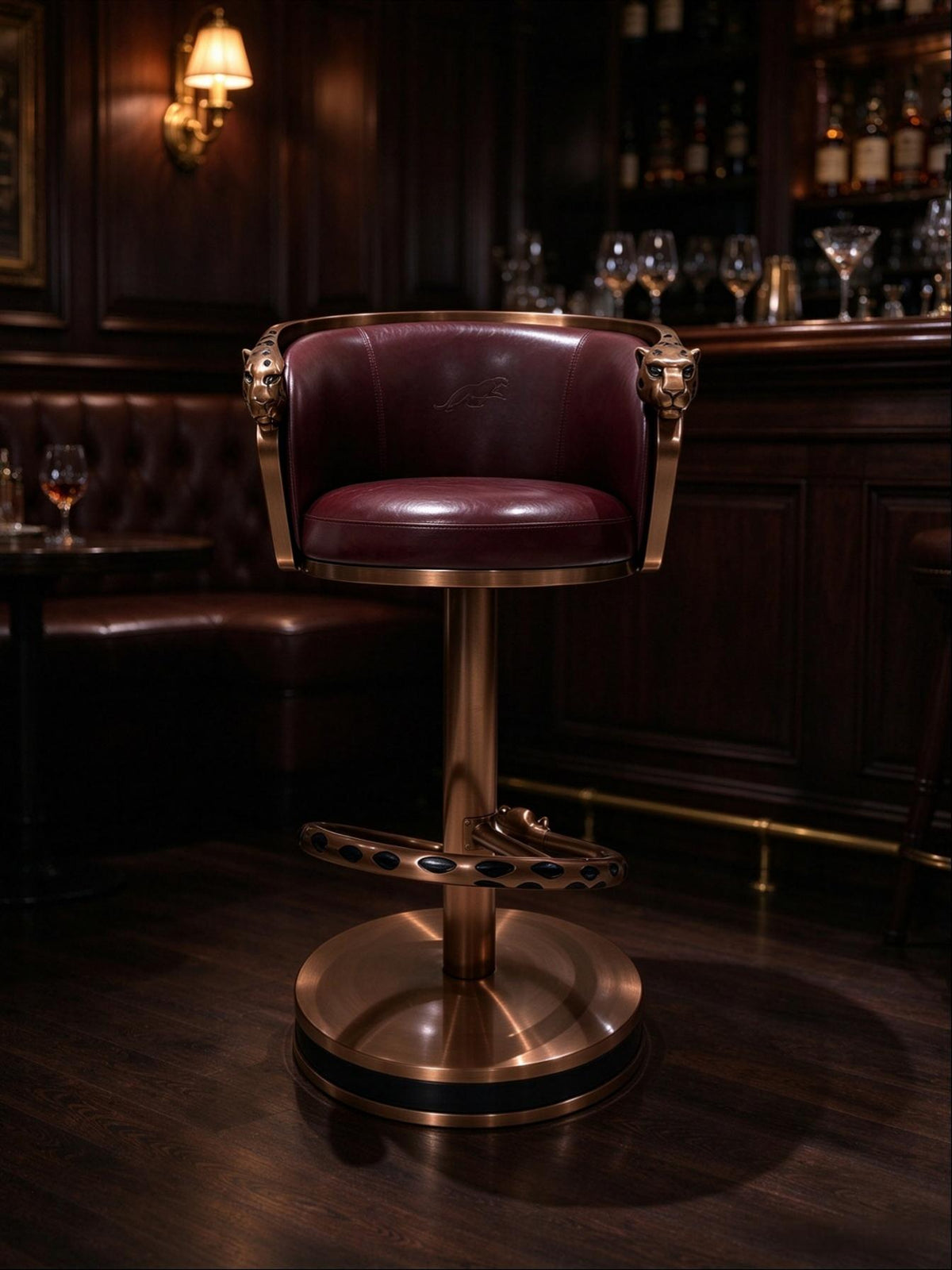 Leopard Vintage Stool