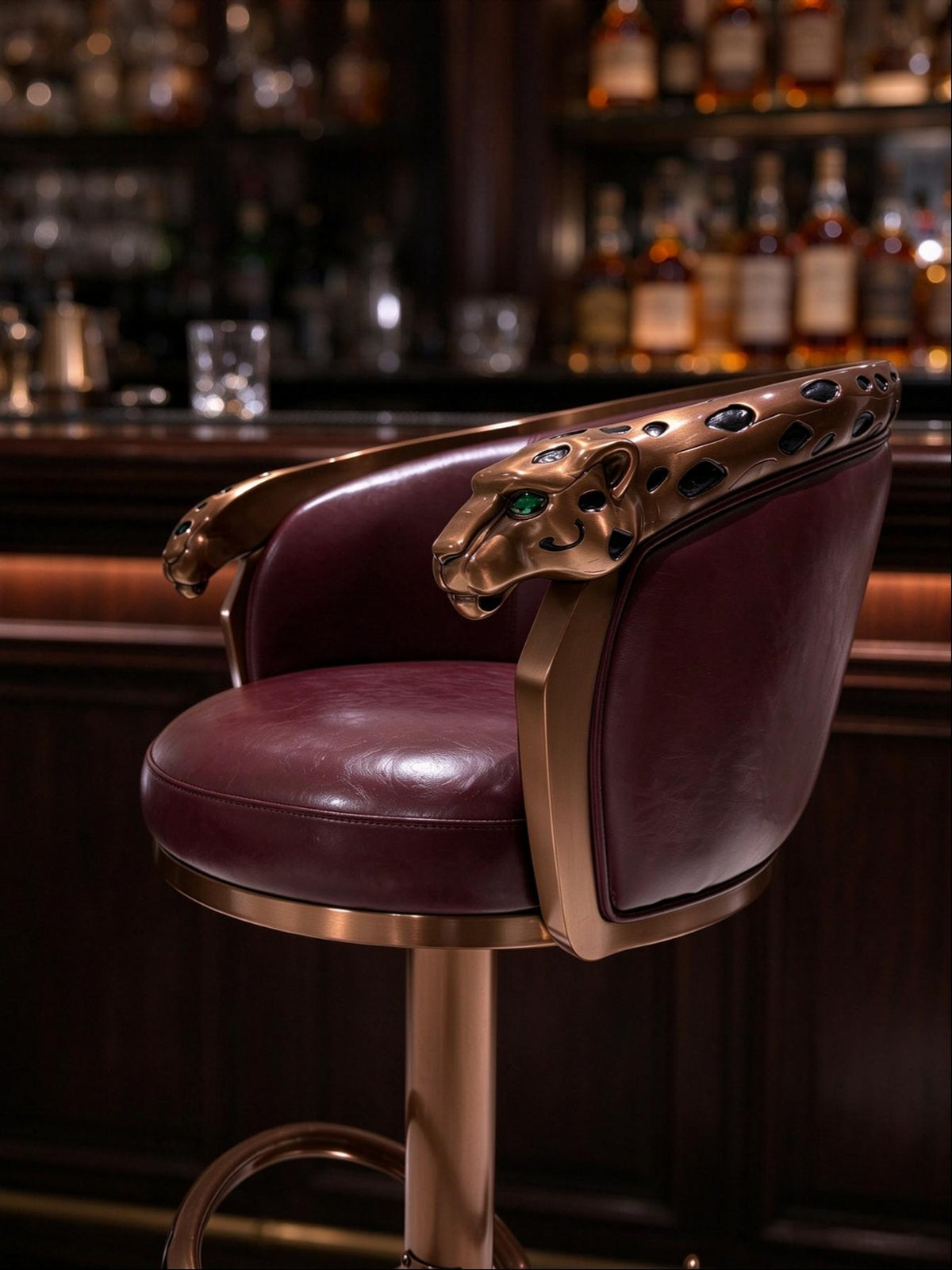 Leopard Vintage Stool