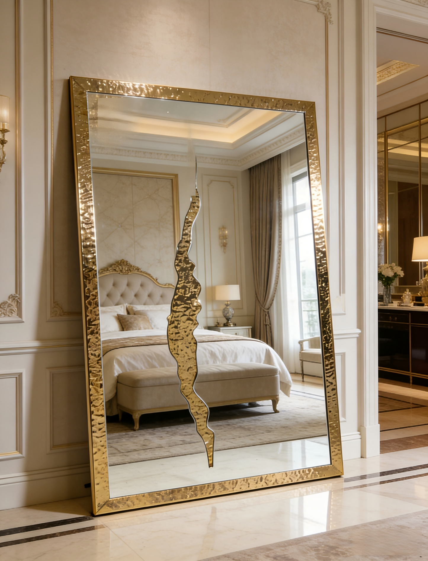 Luxurous Lapiz Rectangle Mirror