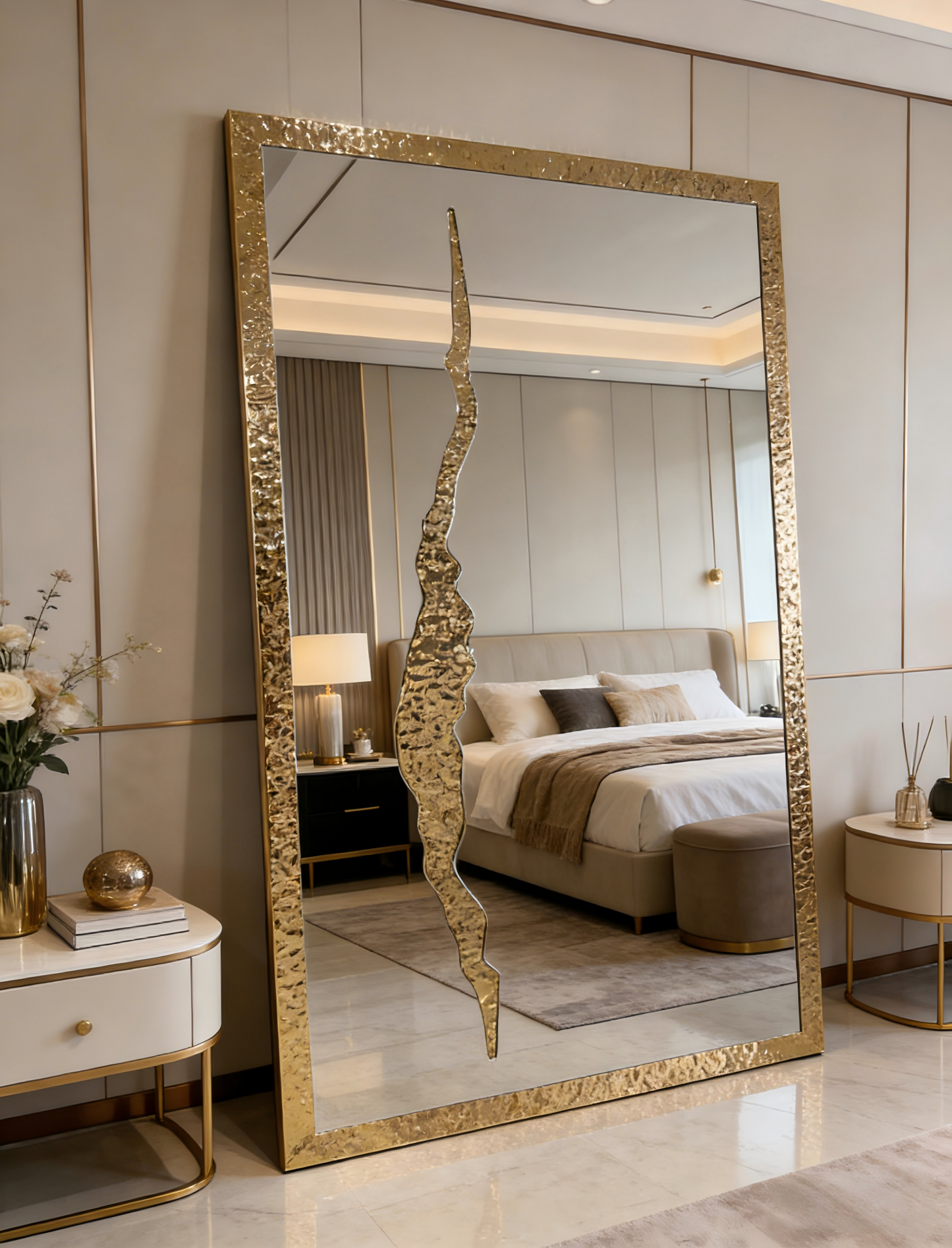 Luxurous Lapiz Rectangle Mirror