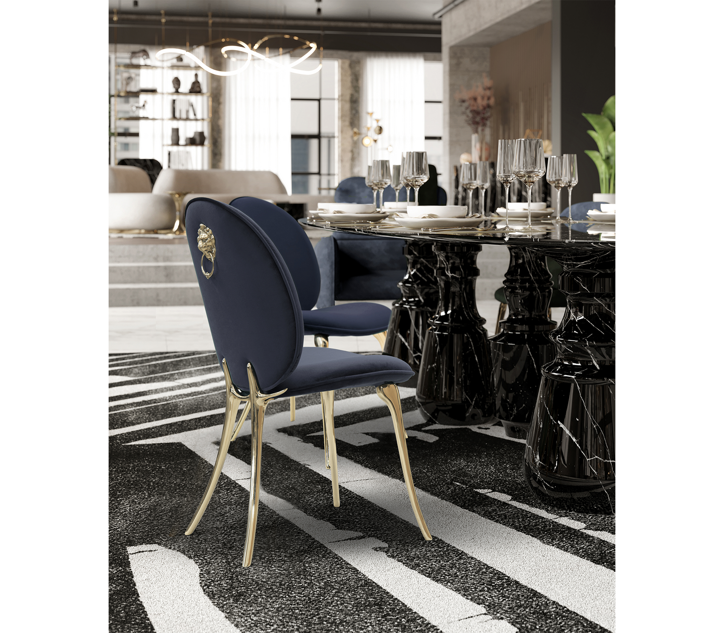 Luxury Custom Soleil Dining Chair
