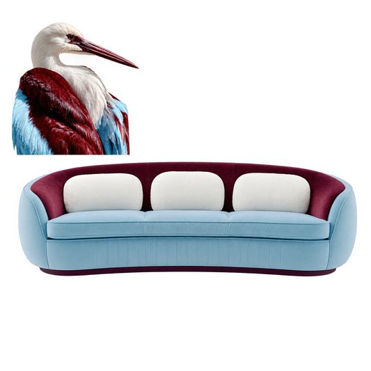 White Stork Cruved Sofa
