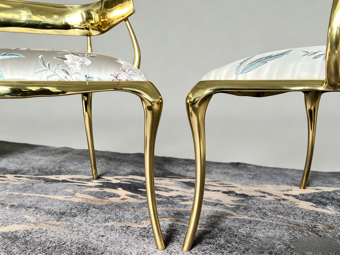 N12 Solid Gold (Brass) Frame Chair