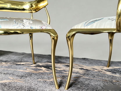 N12 Solid Gold (Brass) Frame Chair