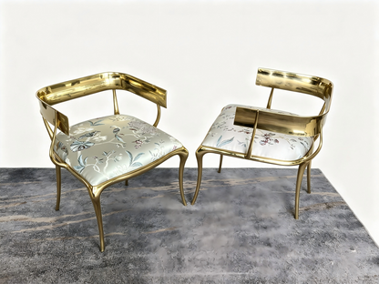 N12 Solid Gold (Brass) Frame Chair