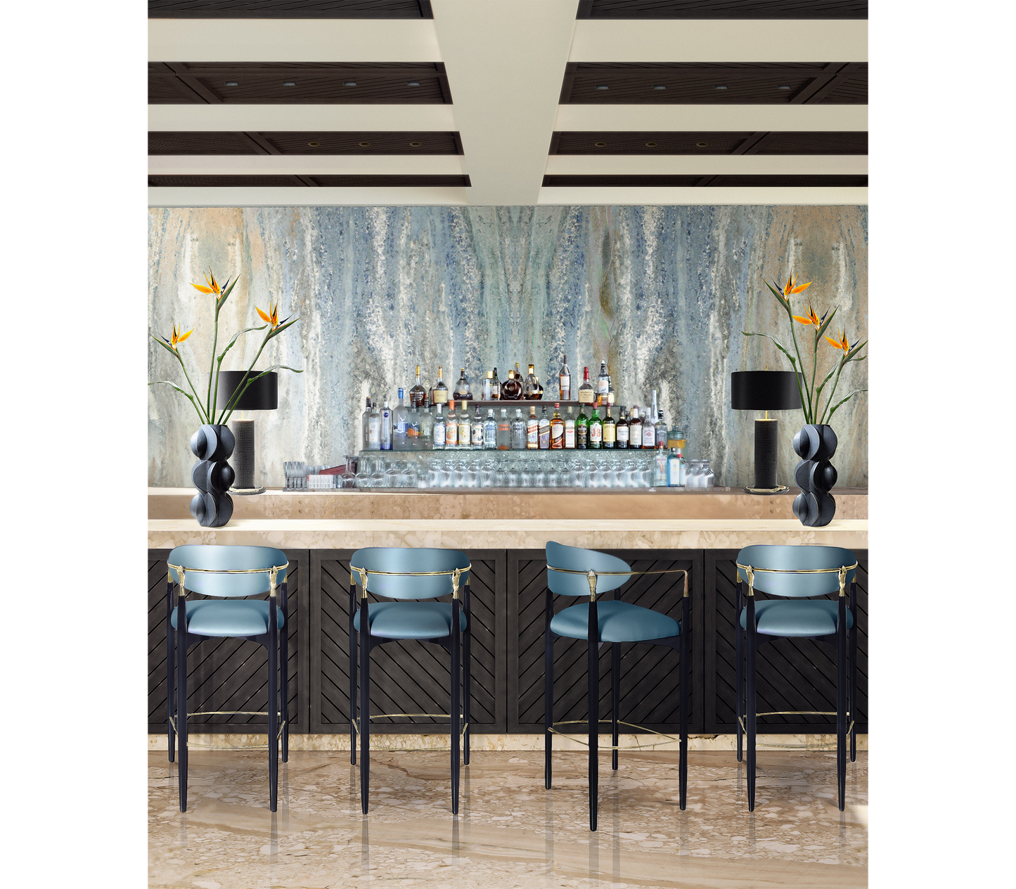 Nahéma Designer Bar Stool