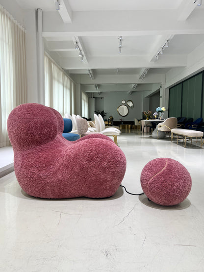 Stylish Chair with Ottoman