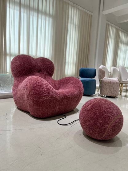 Stylish Chair with Ottoman