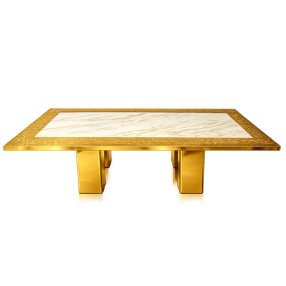 Rectangle Tash Gold Dining table
