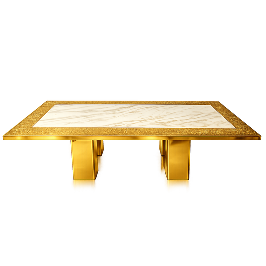 Rectangle Tash Gold Dining table