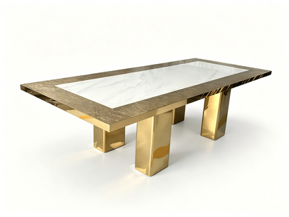 Rectangle Tash Gold Dining table