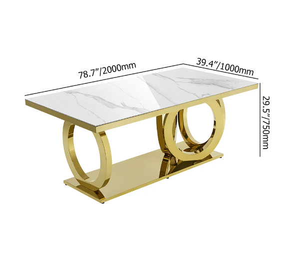 Jazz White Marble Dining Table
