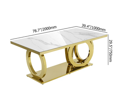 Jazz White Marble Dining Table