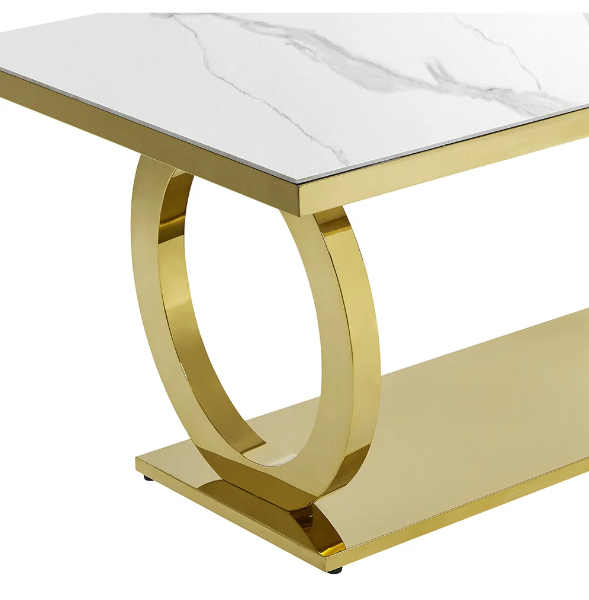 Jazz White Marble Dining Table