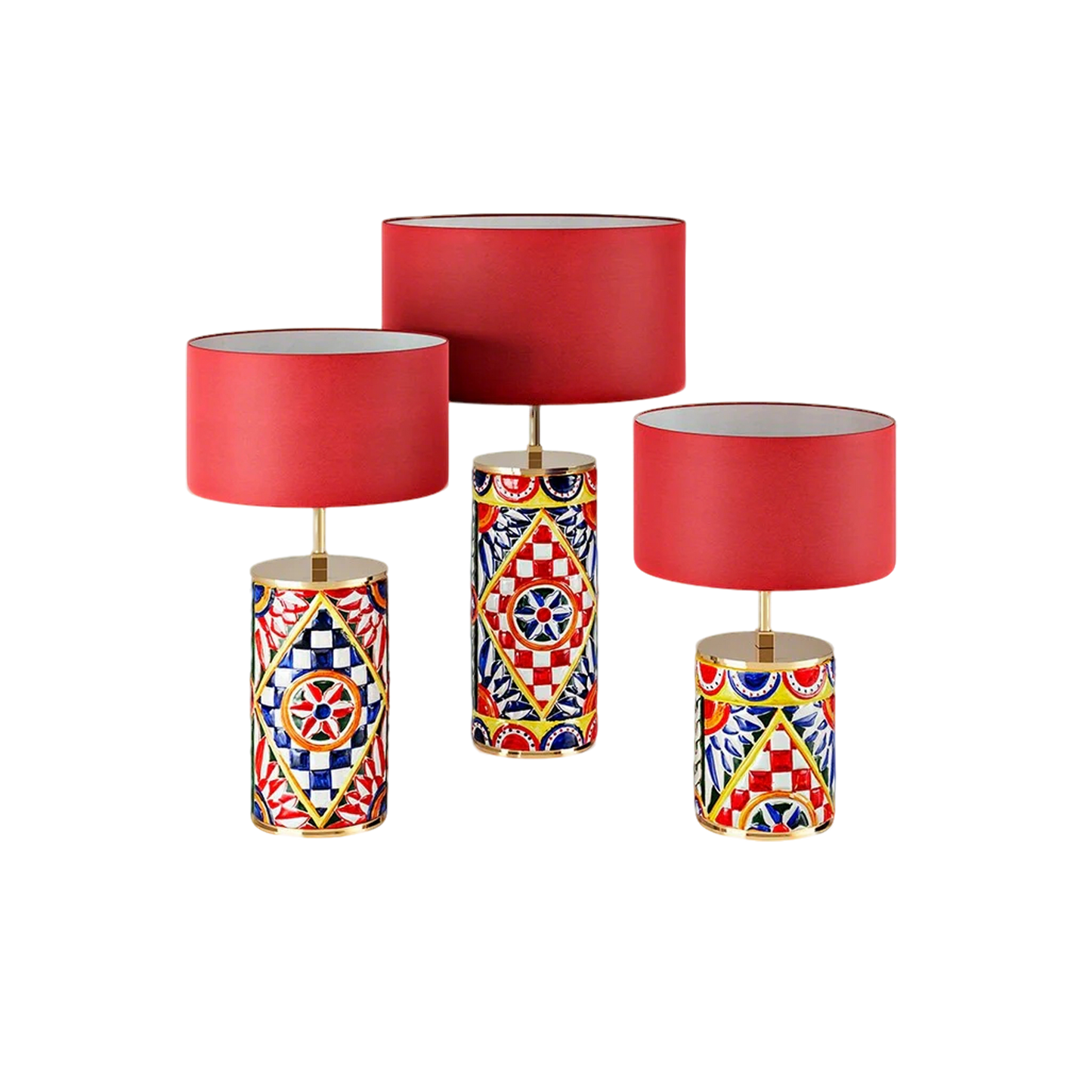 Bespoke Table Lamp Stand RED