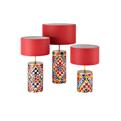 Bespoke Table Lamp Stand RED