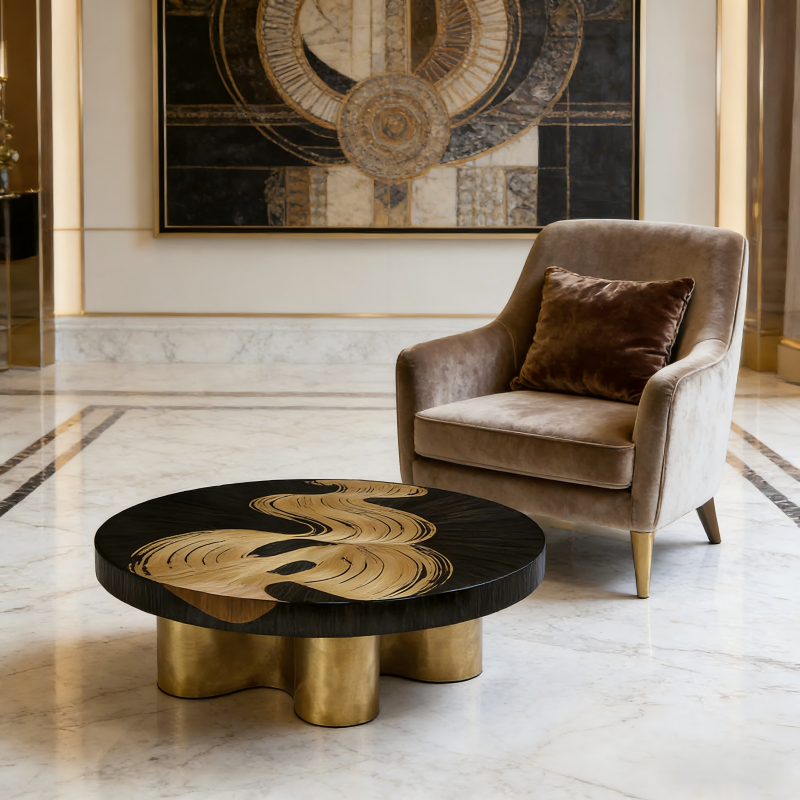 Smoke Designer Straw Table