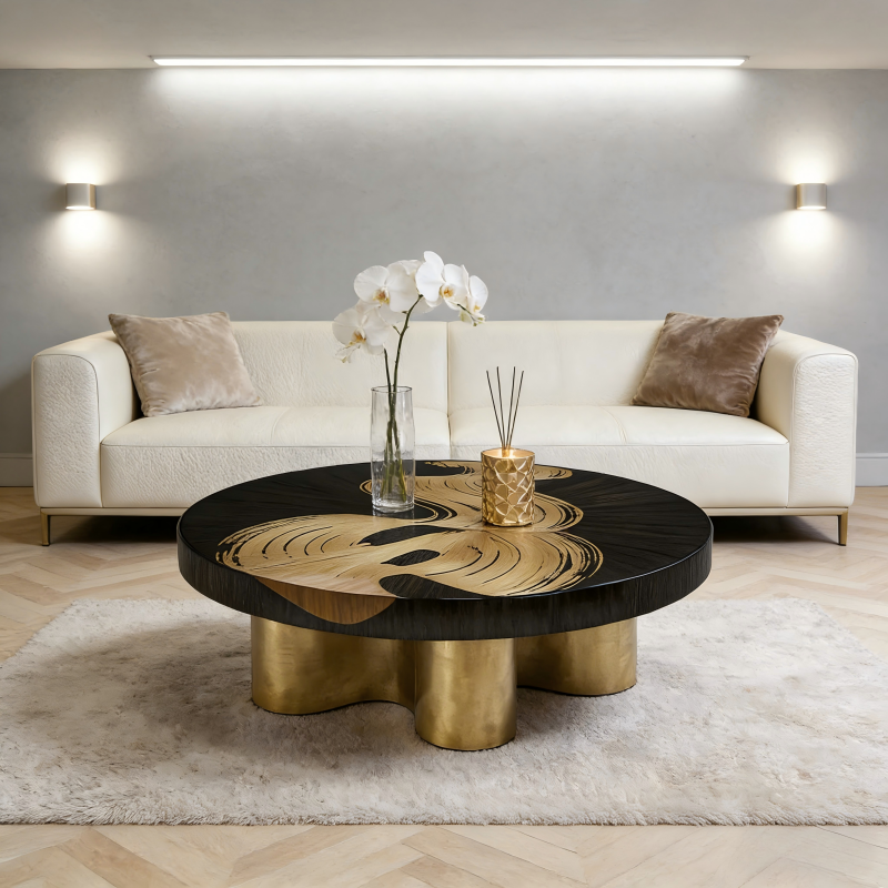 Smoke Designer Straw Table