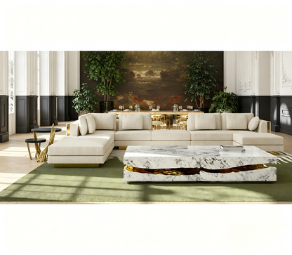 Sculpture Designer Brass Table