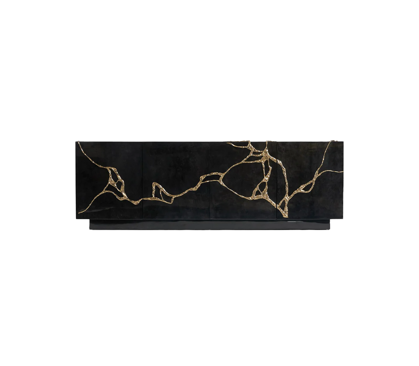 Luxury Polished Brass Credenza