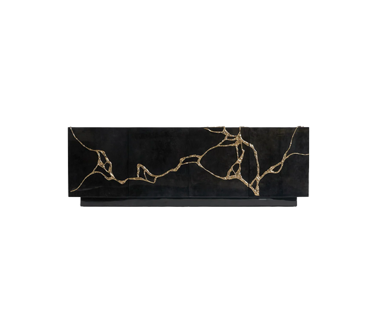 Luxury Polished Brass Credenza