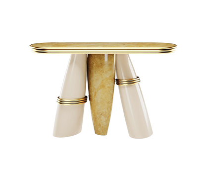 sculptural console table
