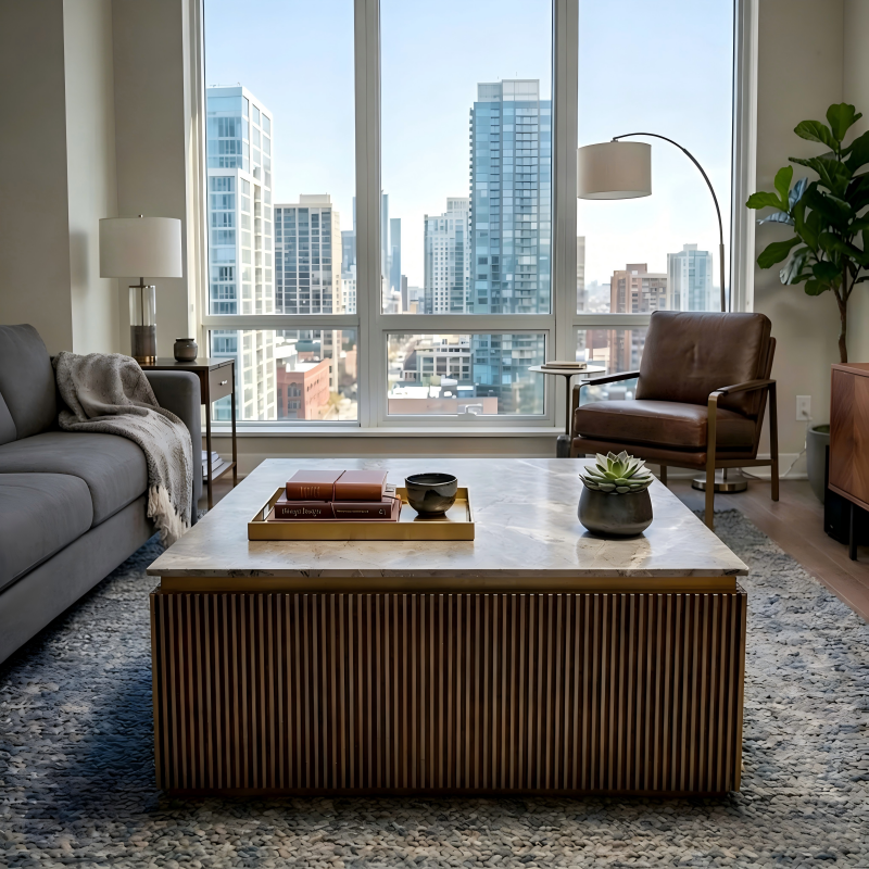 Walnut Wooden Rectable T-table