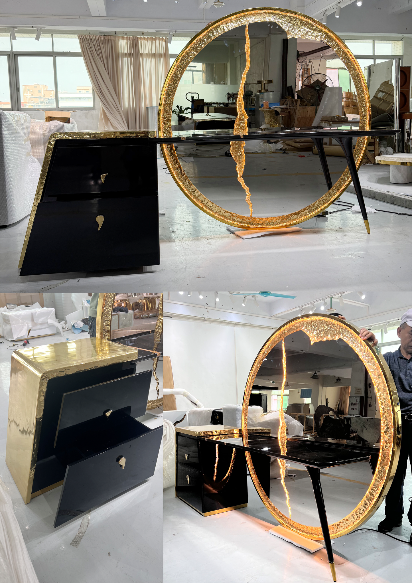 Italian Luxury Dresser with Lapiaz Mirror