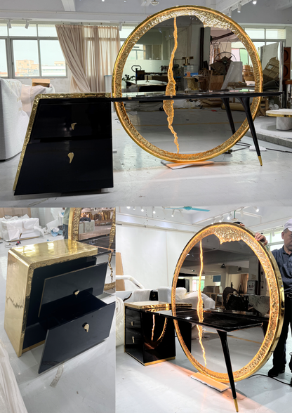 Italian Luxury Dresser with Lapiaz Mirror