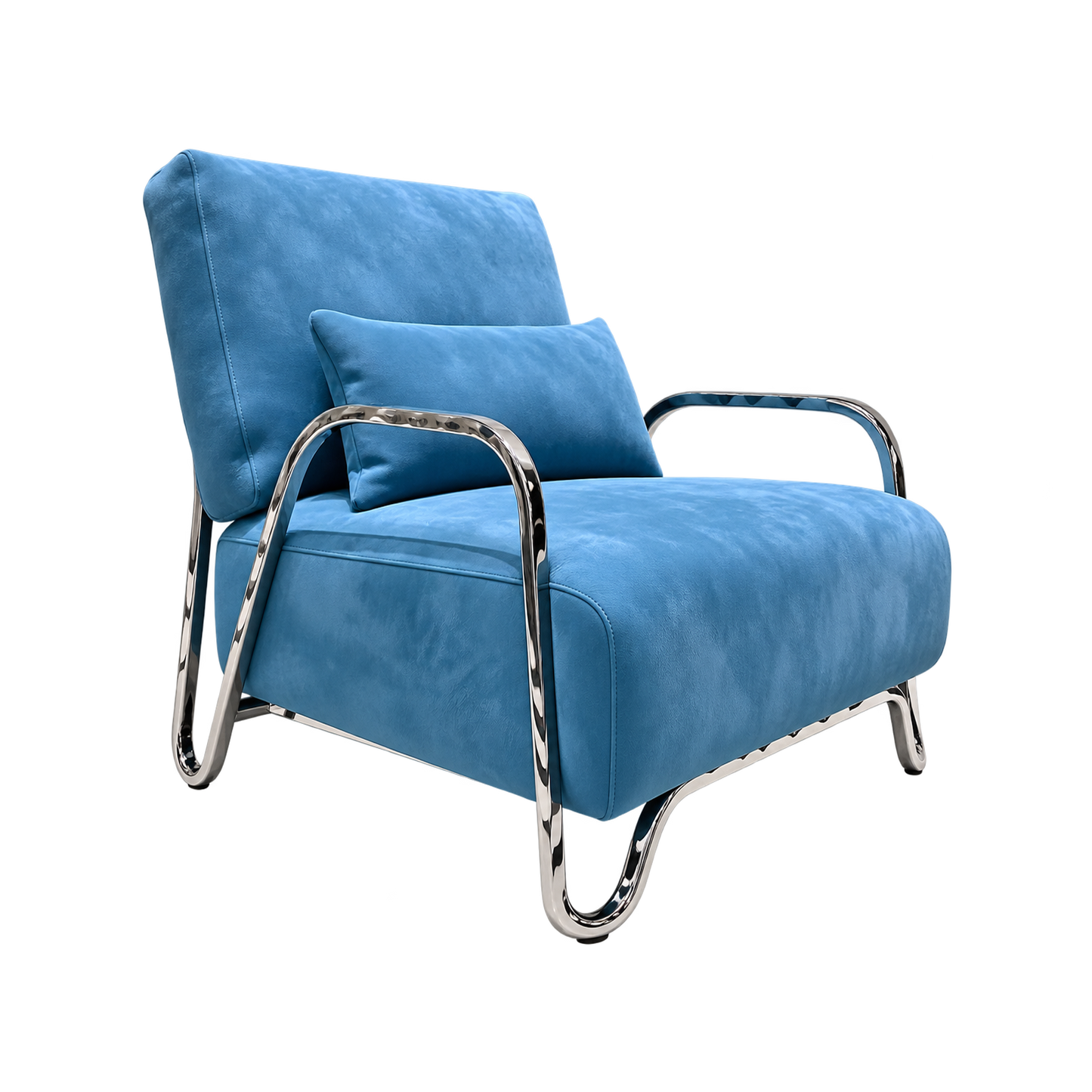 MOONLIGHT Blue And Silver Armchair