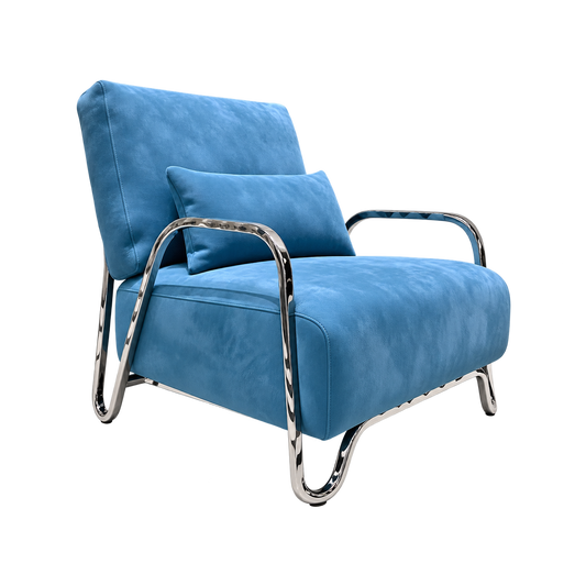 MOONLIGHT Blue And Silver Armchair