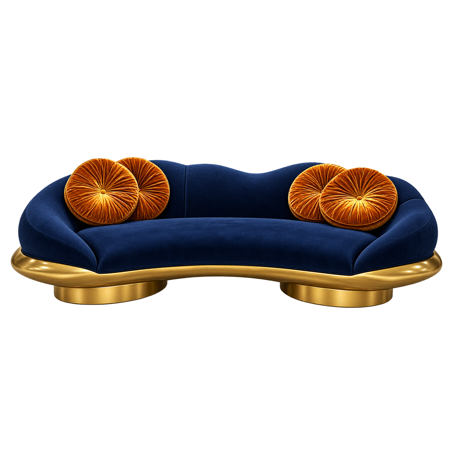 Sculptural 3D Designer Noushi Curved Sofa