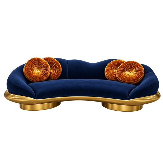 Sculptural 3D Designer Noushi Curved Sofa