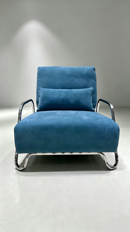 MOONLIGHT Blue And Silver Armchair