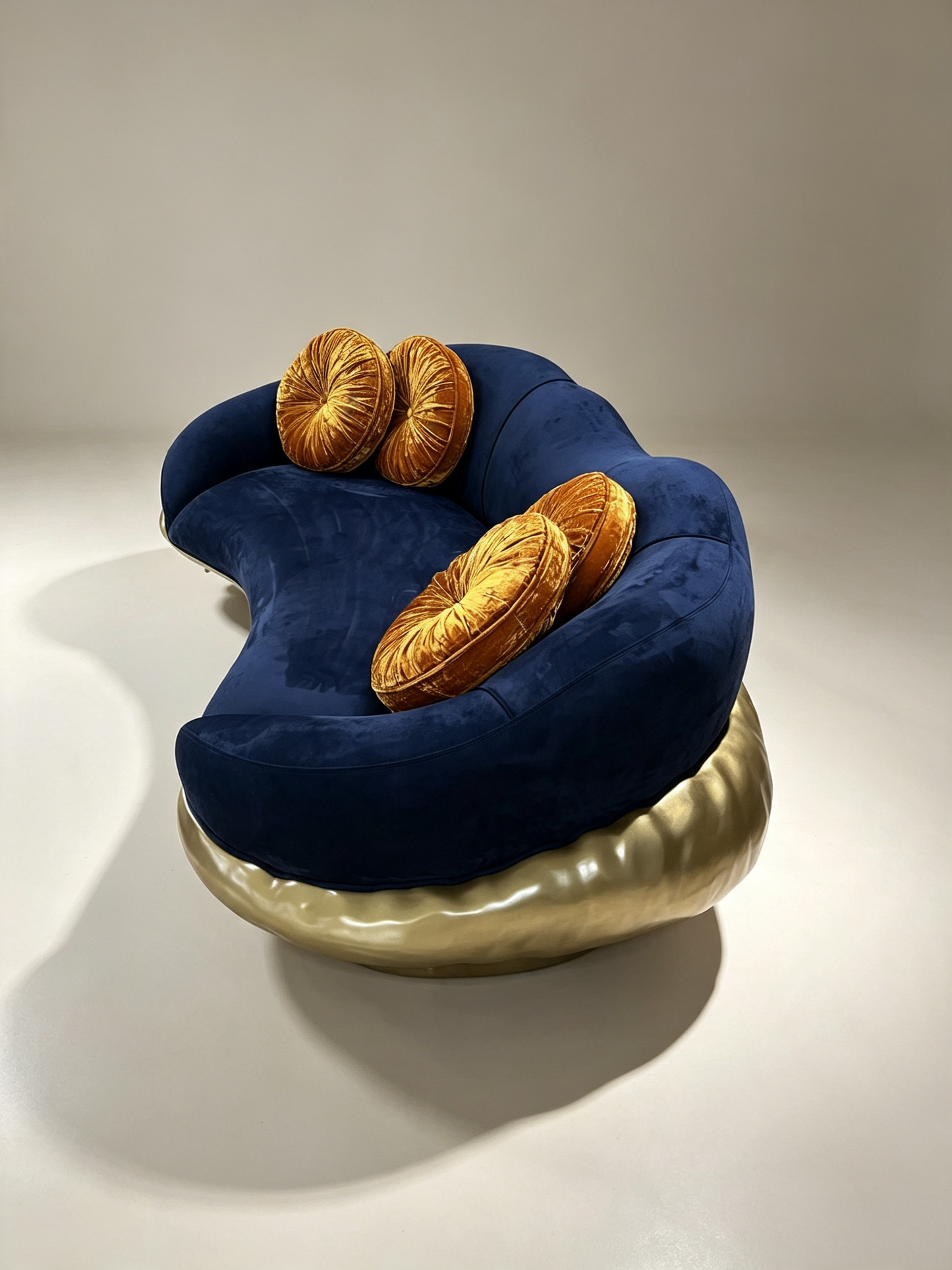 Sculptural 3D Designer Noushi Curved Sofa