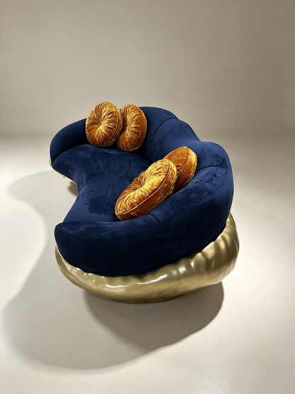 Sculptural 3D Designer Noushi Curved Sofa