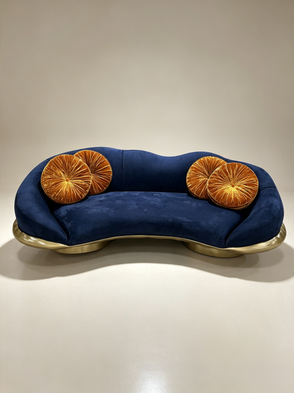 Sculptural 3D Designer Noushi Curved Sofa