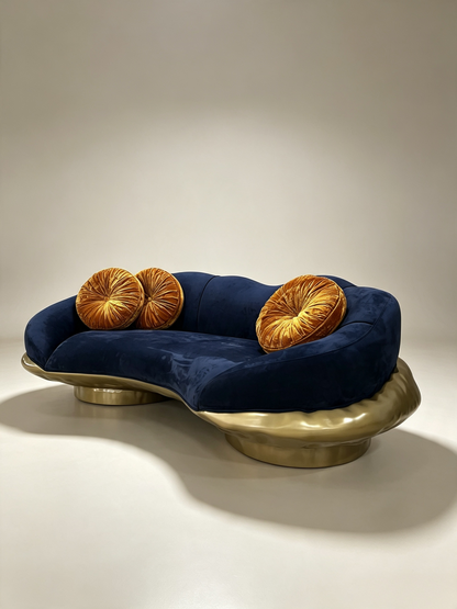 Sculptural 3D Designer Noushi Curved Sofa
