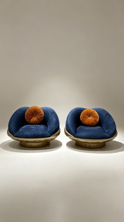 Sculptural 3D Designer Noushi Curved Sofa