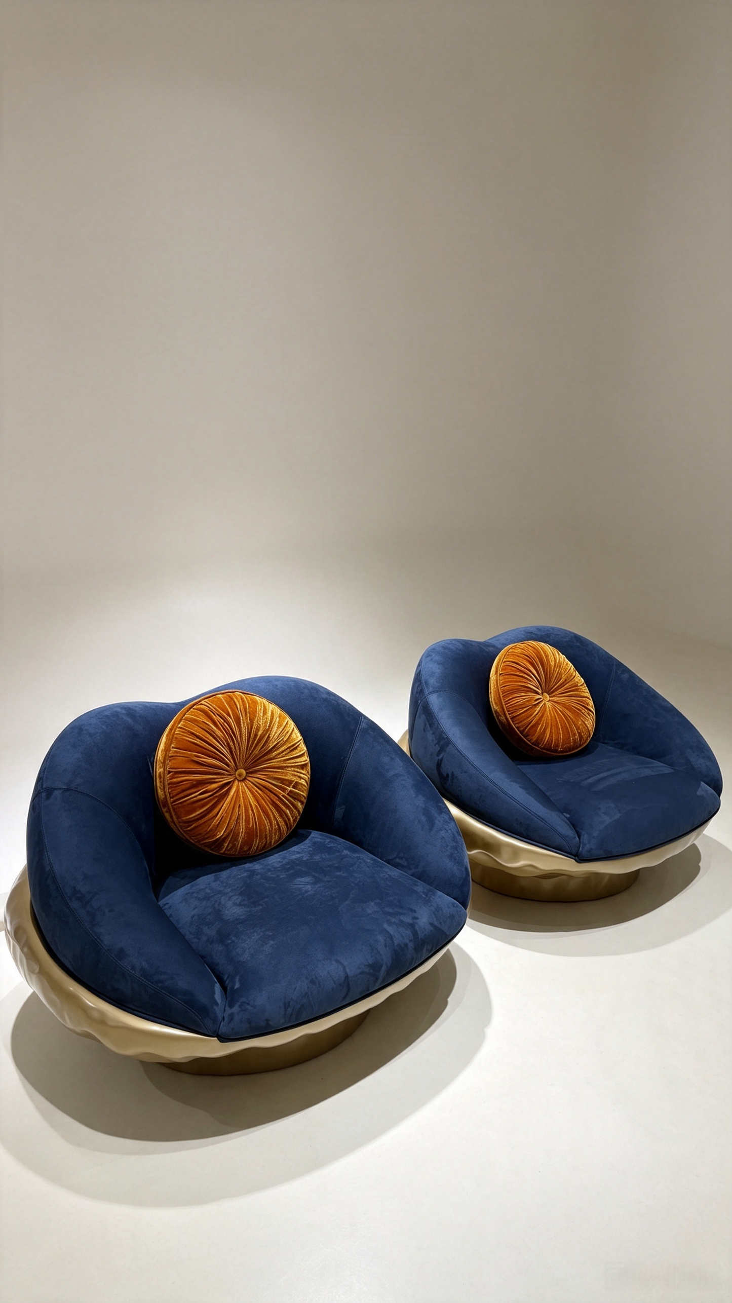 Sculptural 3D Designer Noushi Curved Sofa